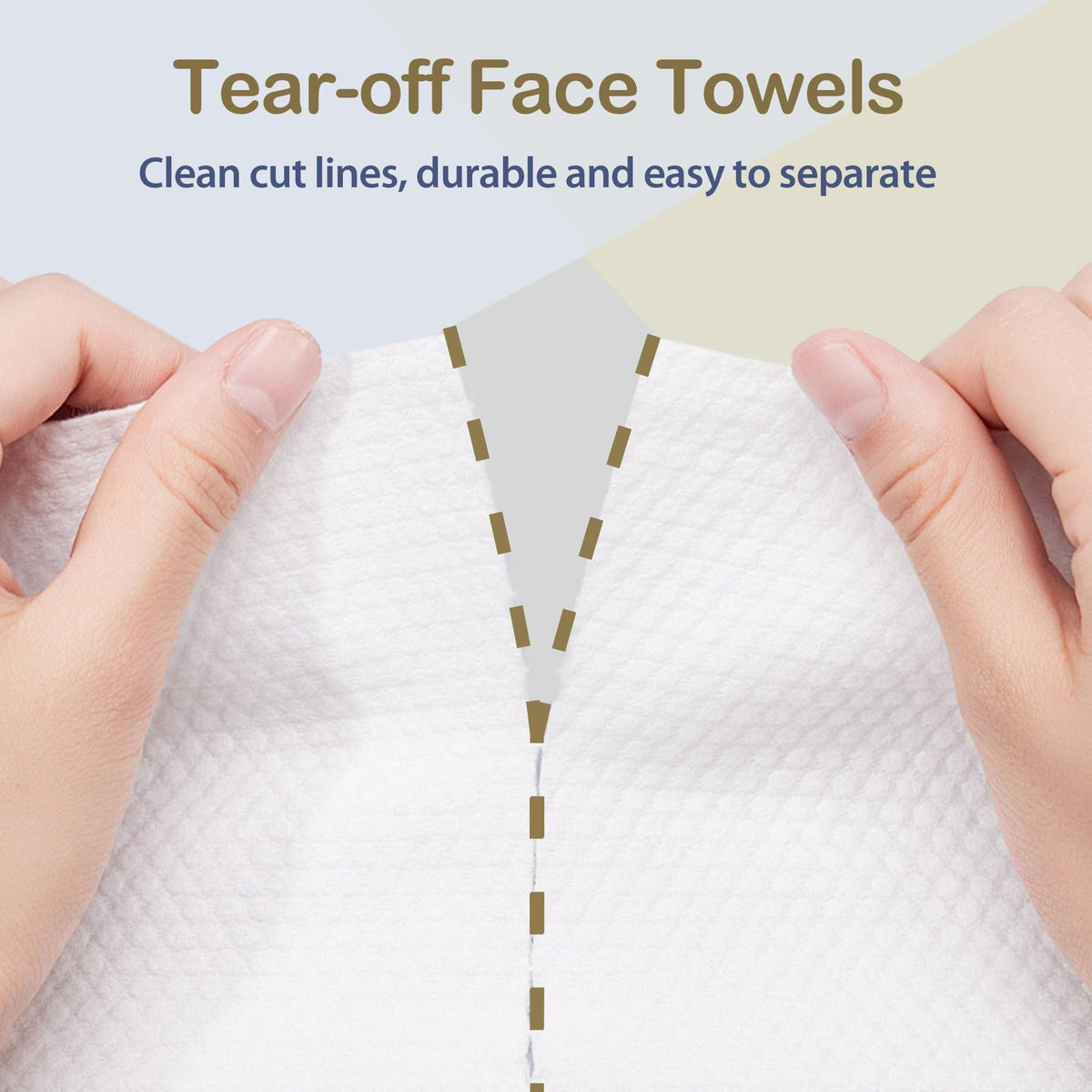 Ourmed Life Face Towels, Disposable Biodegradable Facial Towels for Sensitive Skin, Lint- free Face Wipes for Washing Face, Skincare and Makeup Remover, Dry Wipes, 12"×12" Extra Large(120 Ct,2 Pack)