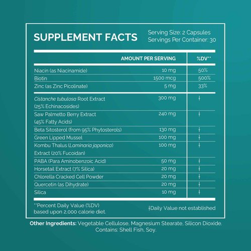 IVL - SeaNu Hair Vitamins Supplements - Hair Strength, Strand Thickness, Hair Growth - with Biotin, Vitamin B3, Zinc, Saw Palmetto Berry Extract, Green Lipped Mussel - Vitamin Hair Growth (3 Pack)