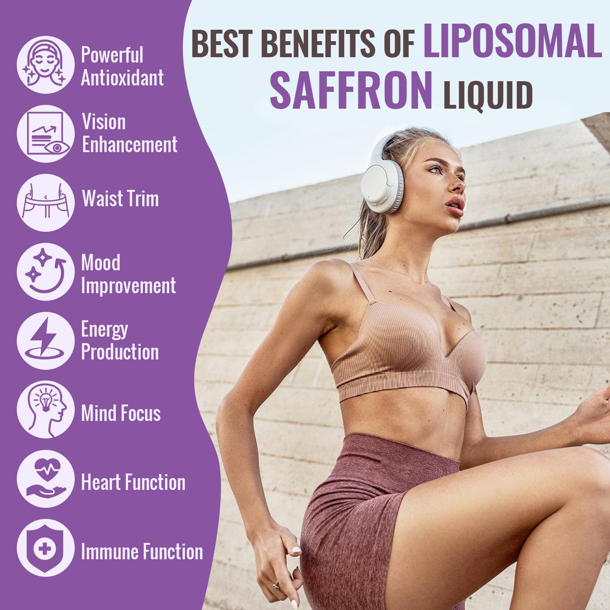 Resciency Liposomal Saffron Supplements Drops 88.5mg – High Bioavailability Liquid Saffron Extract for Mood Support, Energy, Focus & Vision with Ashwagandha, Magnesium, Zinc, B12 & D3, 4 fl oz