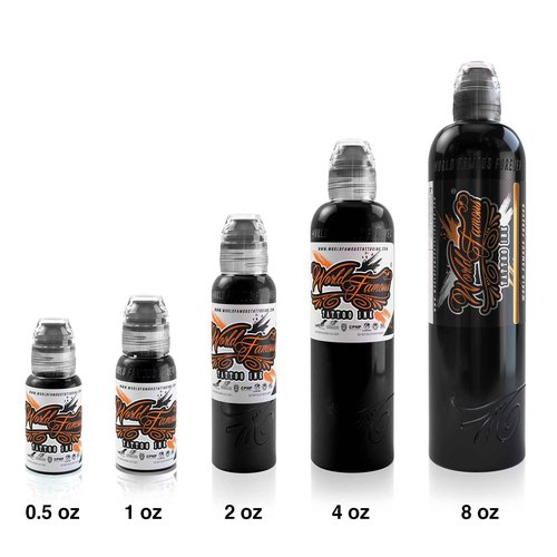 World Famous Tattoo Ink Bundles with 7 Color Simple Tattoo Kit (0.5 oz Each) & Triple Blackout Tattoo Ink (1 oz) - Skin-Safe Permanent Tattooing in Bold Shades - Vegan & Non-Toxic