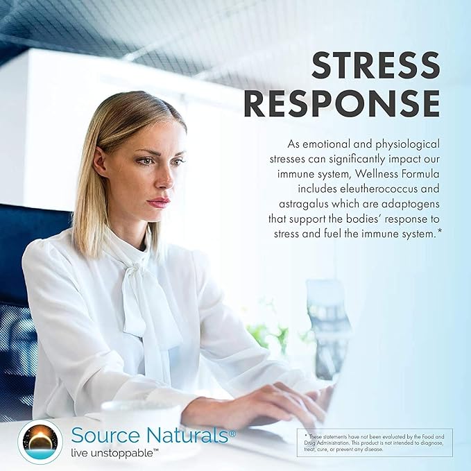Source Naturals Wellness Formula Bio-Aligned Vitamins & Herbal Defense Advanced Immune Support* - Dietary Supplement & Immunity Booster - 240 Capsules