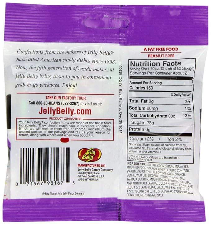 Needzo Bridge Mix Licorice Flavored Jelly Beans and Candy Pastels, Buttons and Non Pareil Seeds, Shareable Bite Size Chewy Candies, Gourmet Party Favors, Pack of 2