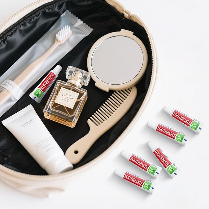 Travel Size Mini 0.176 oz Toothpaste Bulk, Disposable Mint Flavor Pocket Teeth Paste Small Essential Toothpaste for Travel, Home/Hotel/Guests/Charity/Homeless/Camping Oral Care Single Use, 30 Tubes