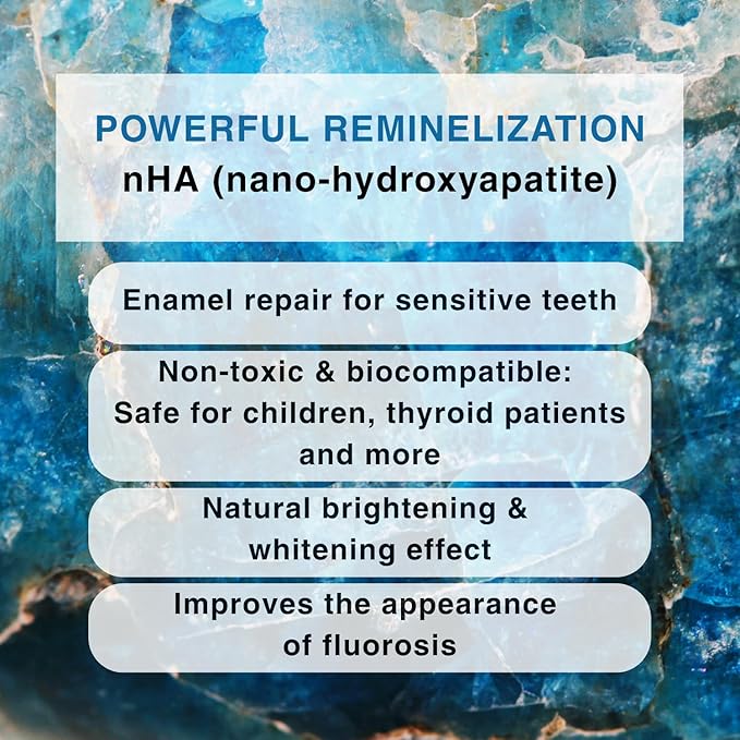 Bamboo Salt Toothpaste with nHA | Fluoride Free, Nano Hydroxyapatite, Remineralizing, Sensitive Teeth, Whitening - Dentist Recommended Oral Care - Pepperming & Pine Flavor, 3 Fl Oz 1 Pk