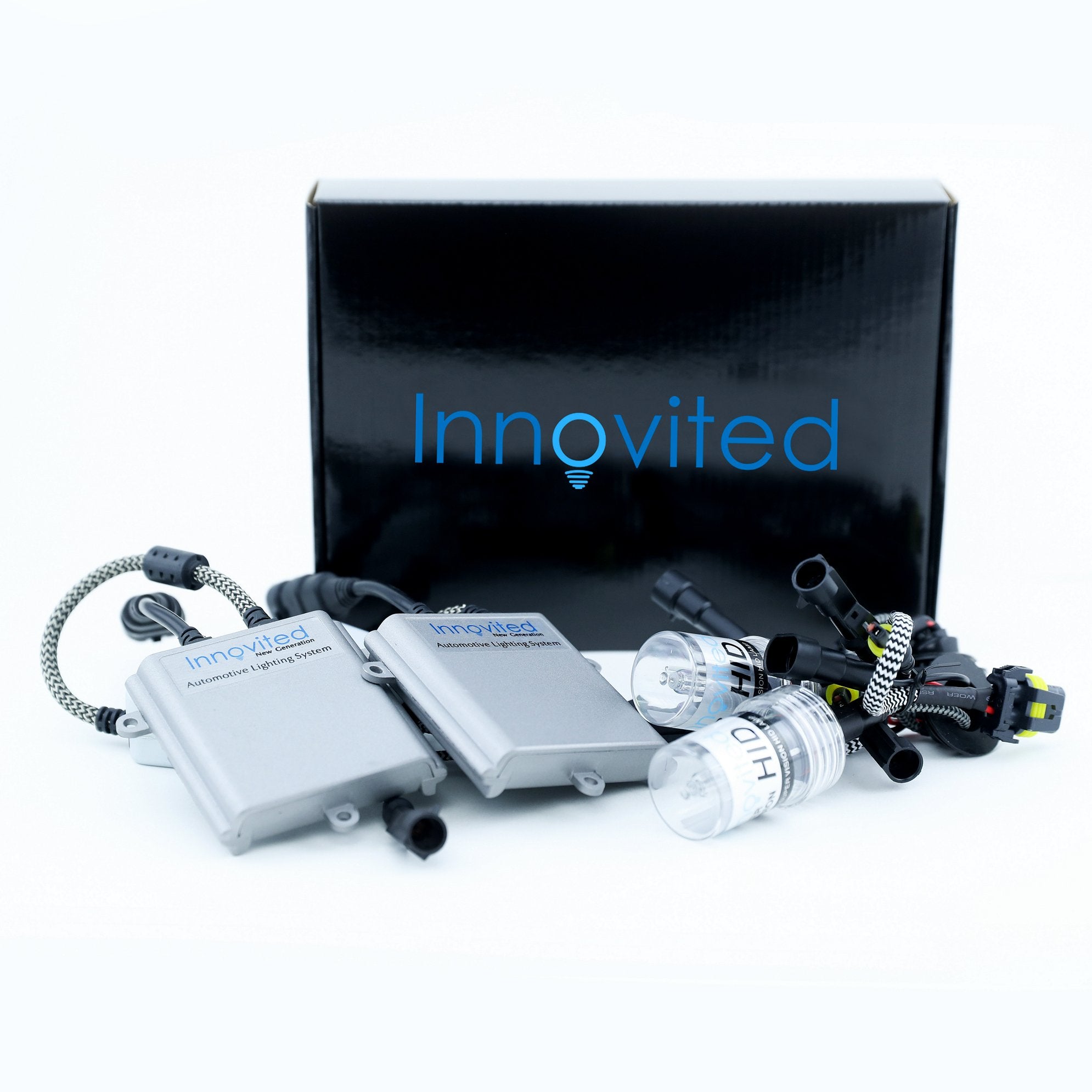 Innovited H1 6000K Diamond White HID Xenon Bulb x1 pair bundle with 2 x 55W Performance AC Ballast