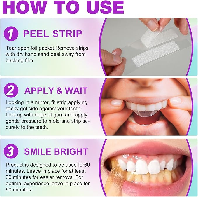 Teeth Whitening Strips,7-Day whitening Strips,Sensitive Teeth Whitener,Enamel Safe for Whiter Teeth,Deep Stains Removal,nstant Teeth Whitening Without The Harm (14pcs)