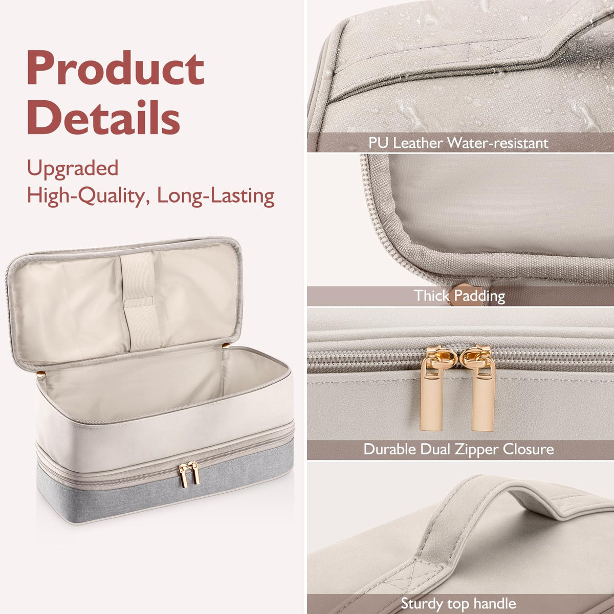 Travel Carrying Case for Shark Hair Dryer Flexstyle FlexFusion Airwrap Brush Double-Layer Hair Accessories Tools Storage Bag for Revlon Hairdryer Styler Organizer