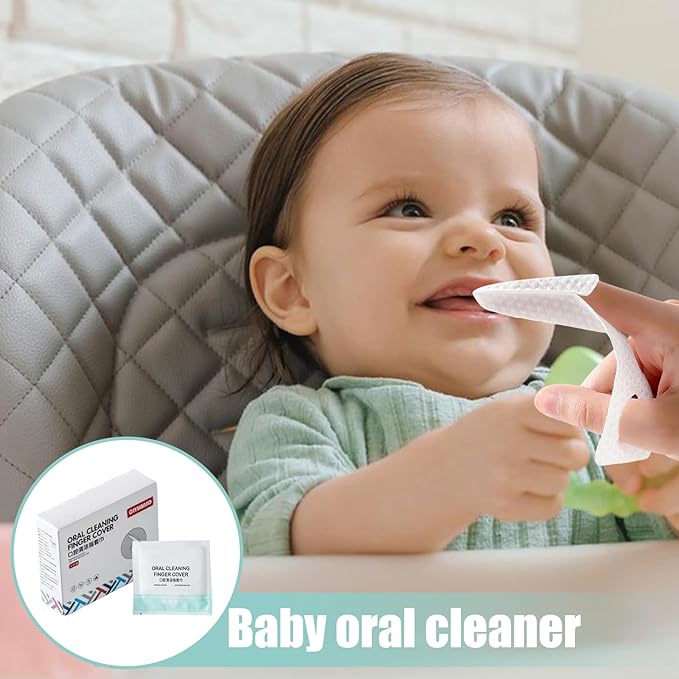 Finger Tooth Wipes, Orals Cleaning Fingers Cover, 4.7x1.7in Gentle Baby Wipe, Non-Woven Fabric Kids, Tongue Cleanings Wipes for 0-1 Year Old, Girls, Boys Toddler Hygiene