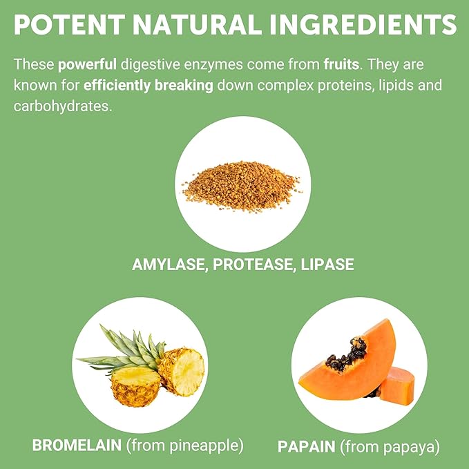 Yuve Natural Papaya Digestive Enzymes - Sugar-Free Chewable Candies - Promotes Better Digestion - Constipation & Bloating Aid, Detox, Leaky Gut Repair & Gas Relief - Vegan, Non-GMO (2 Pack of 90ct)