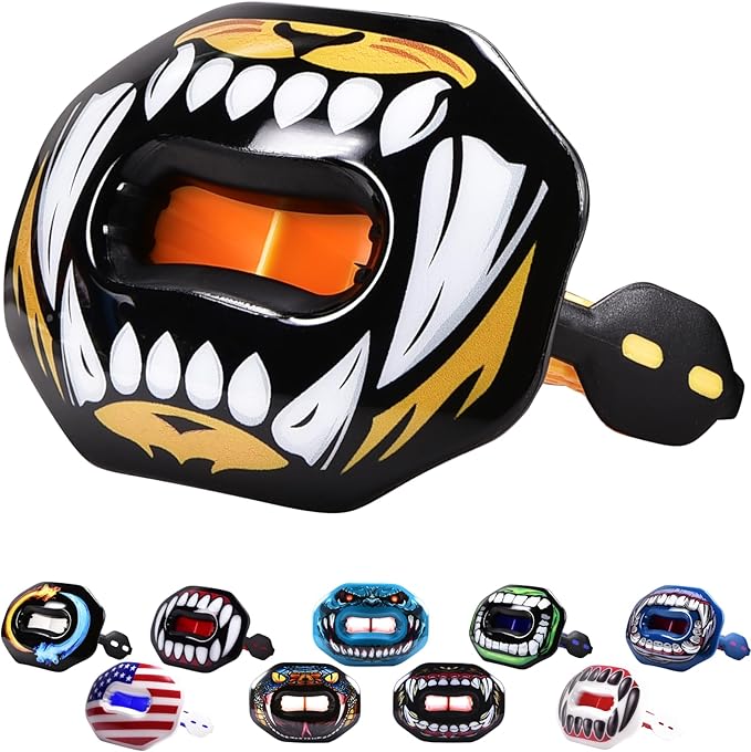 Oral Mart Flag Football Mouth Guard with 3D LipFit Design for Kids - Youth Tackle Football Mouthguard (No Boil) Cool Instant Fit Lip Guard Mouthpiece for Braces (Detachable Helmet Strap Included)