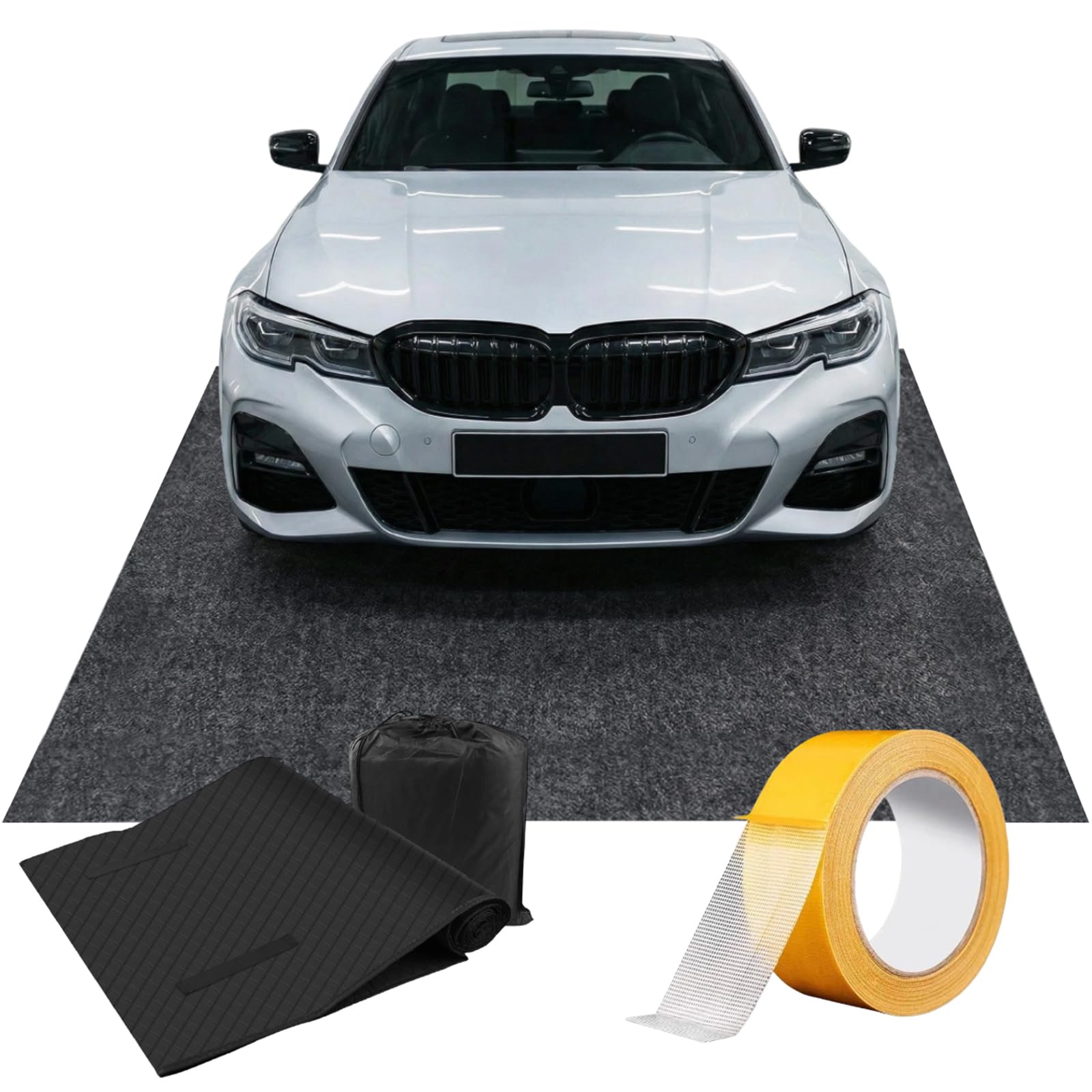 Meitola Garage Floor Protection Mat (8'5 x 20') uitable for garages, Oil Spill Prevention, Waterproofing, and Protection of Floo