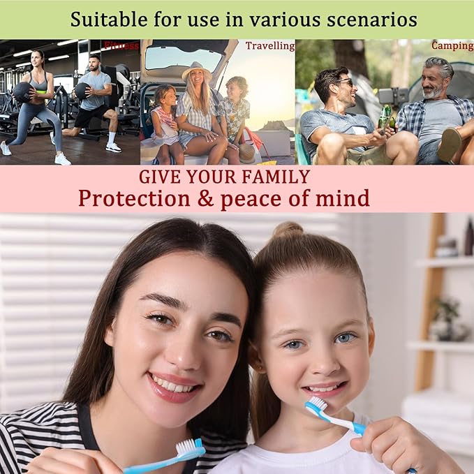 6 PCS Travel Toothbrush Head Covers Caps, Tooth Brush Protector Cap Brush Pod Case Portable Plastic Clip Wall Mounted Hanging Rack Organizer for Bathroom Travel