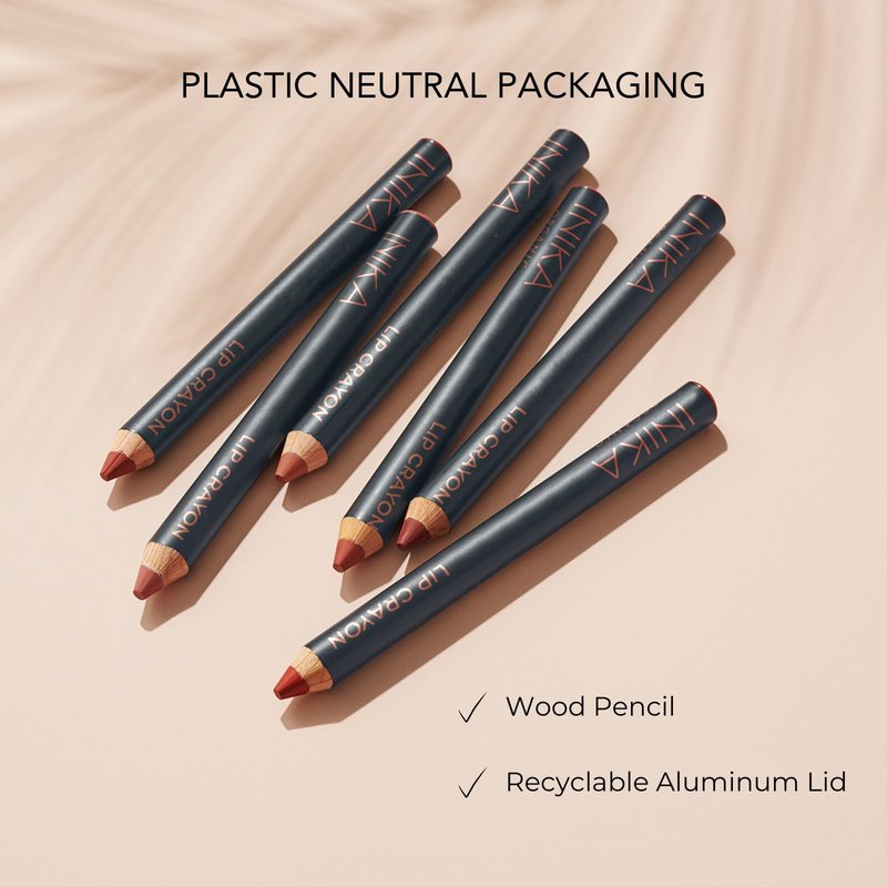 INIKA Organic Long Lasting Lipstick Crayon | Vegan Lipstick + Organic Lip Liner, Hypoallergenic, Cruelty-Free, Satin Finish, Enriched with Vitamin E and Coconut Oil, Crimson 3 g