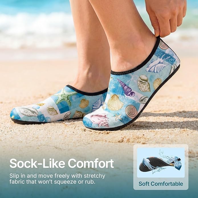 Water Shoes for Women Men Quick-Dry Aqua Socks Swim Beach Barefoot Yoga Exercise Wear Sport Accessories Pool Camping Must Haves Adult Youth Size