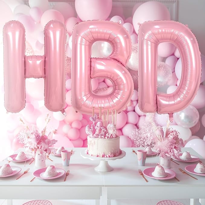40 Inch Letter L Balloons, Giant Pearl Pink Letter K Balloon, Single Alphabet A-Z Balloon Foil, Light Baby Pink Name Balloons for Girls Women Birthday Party Decoration Baby Shower Anniversary Supplies