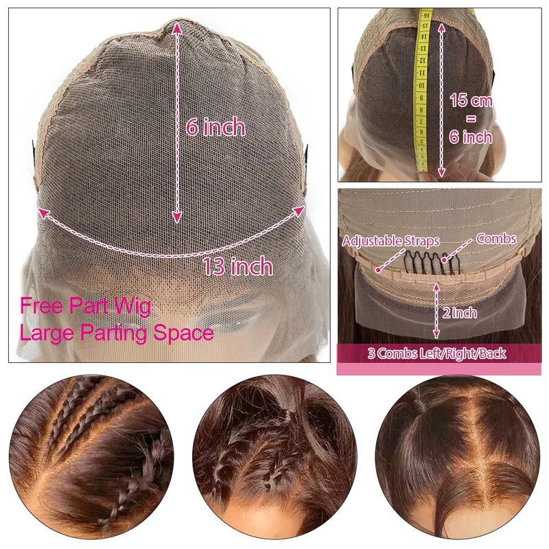 13x6 Lace Front Wigs Human Hair Wigs for Black Women, 4T4/27 Blonde Highlights 13x6 HD Lace Front Wigs Human Hair Pre Plucked with Baby Hair 16 Inch 150% Density Colored Transparent Wigs Human Hair
