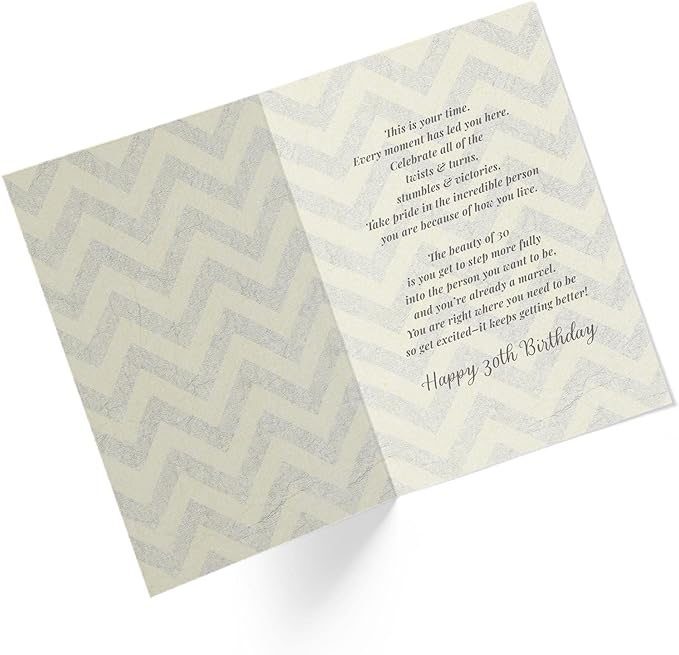 | Happy 30th Birthday Card | 5”x7.5” | (Single Card + Envelope)