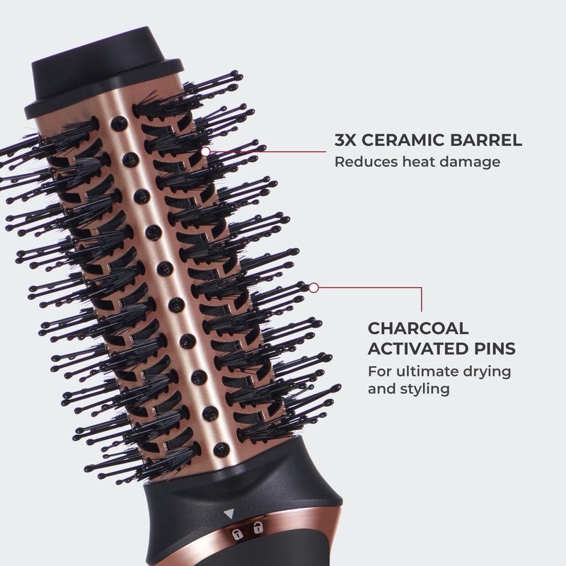 Kiss Volume Boosting Air Brush, Detachable Ceramic Waterdrop Shaped Brush Head, Maximum Root Boosting Hair Dryer, 4 Heat Settings, Tangle-Free Bristles, 360° Swivel Cord