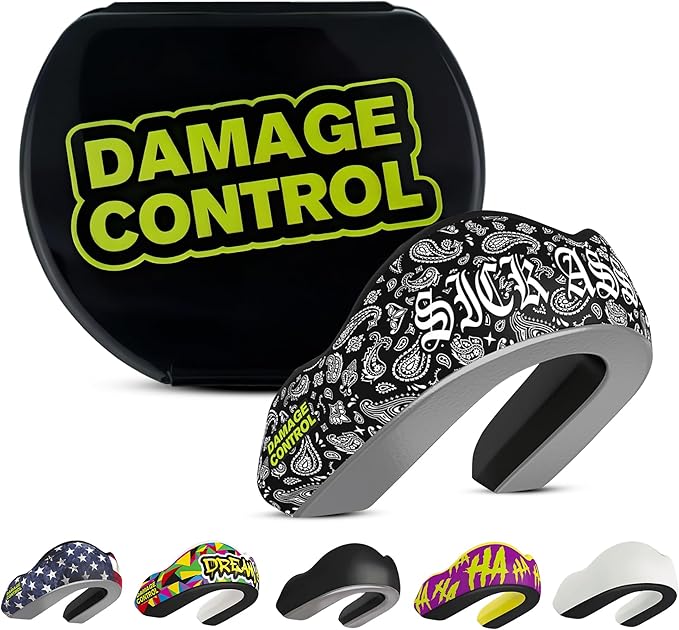 DAMAGE CONTROL Extreme Impact Mouth Guard – Sports Mouthguard for Boxing, MMA, BJJ, Hockey, Rugby, Lacrosse, & More – Mouthpiece for Teeth & Jaw Protection, for Youth & Adults