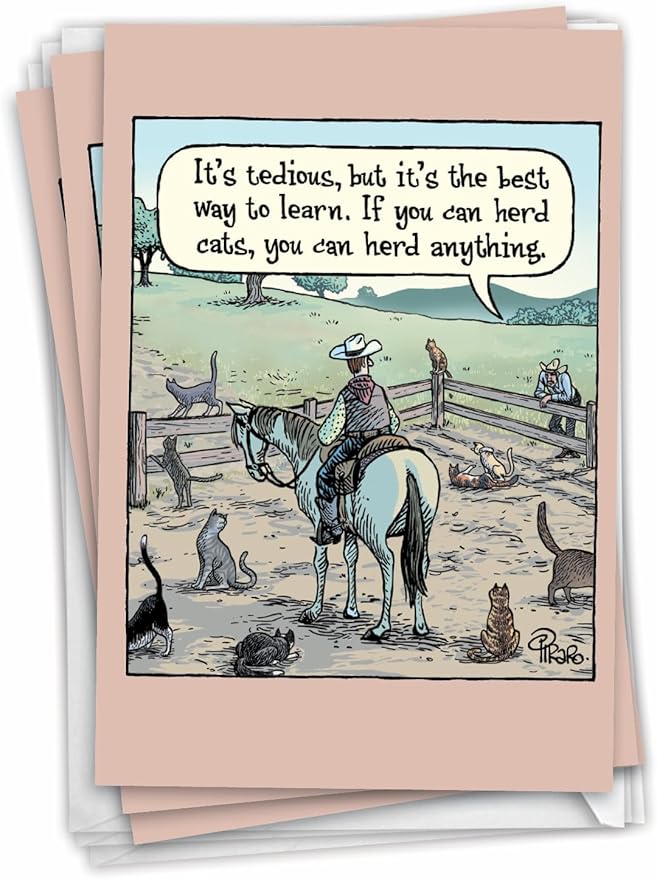 NobleWorks Pack of 3 Funny Birthday Greeting Cards with Envelopes (1 Designs, 3 Each) Herd Anything C9285BDG-C3x1