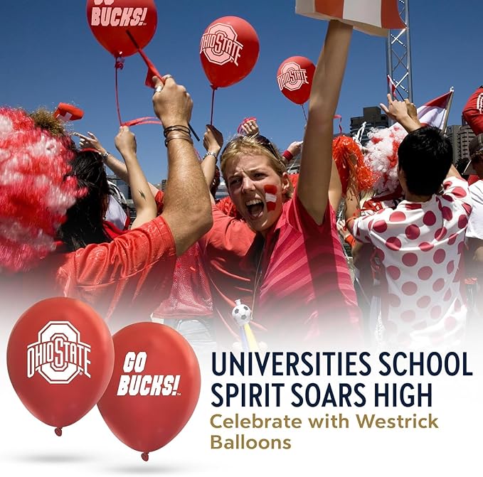Rutgers Balloons 10 Pack 11" Official Licensed Logos, Helium Quality Latex Balloons, Perfect for College Football Team Celebration, Decorated Front and Back by Westrick