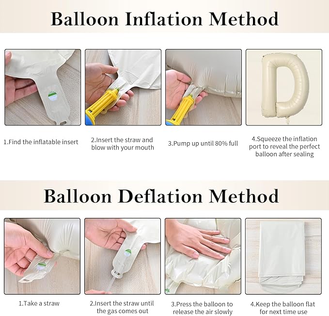 Biapian 40 Inch WILD Letter Balloons, Big Beige WILD Foil Balloon, 4 Pcs Ivory Sand White Giant Alphabet Foil Aluminum Balloon Helium for Kids Boys Girls Birthday Baby Shower Wild Party Decoration