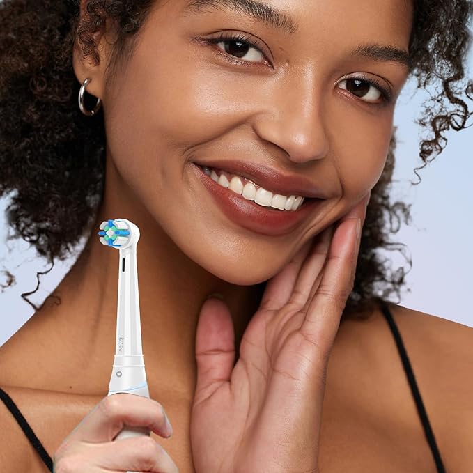 6pcs iO Replacement Heads Compatible with Oral B IO 2/3/4/5/6/7/8/9/10 Series Electric Toothbrush,Compatible with Oral B io Series Toothbrush Heads with Medium Bristles,White
