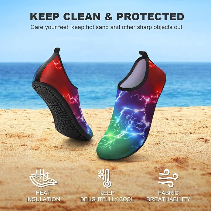 Water Shoes for Women Men Quick-Dry Aqua Socks Swim Beach Barefoot Yoga Exercise Wear Sport Accessories Pool Camping Must Haves Adult Youth Size