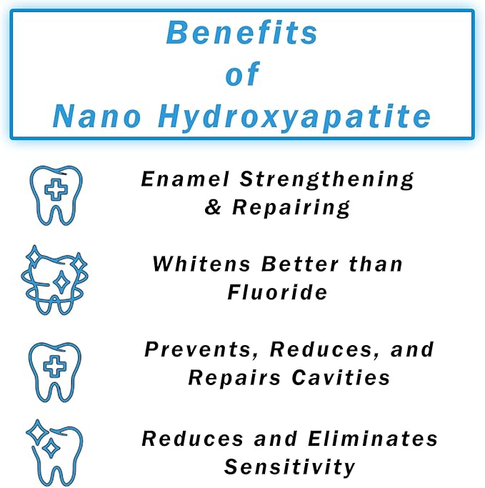 100% Pure Nano Hydroxyapatite Tooth Powder – Enamel Remineralization Support, Fluoride-Free Toothpaste Additive for Sensitivity & Cavity Defense, Pure HAp Powder 120 Grams
