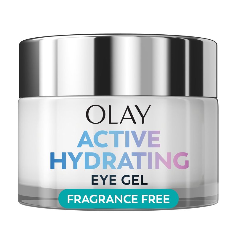 Olay Active Hydrating Eye Gel, Fragrance-Free, Anti-Aging Eye Cream with Hyaluronic Acid and Niacinamide, 0.5 oz
