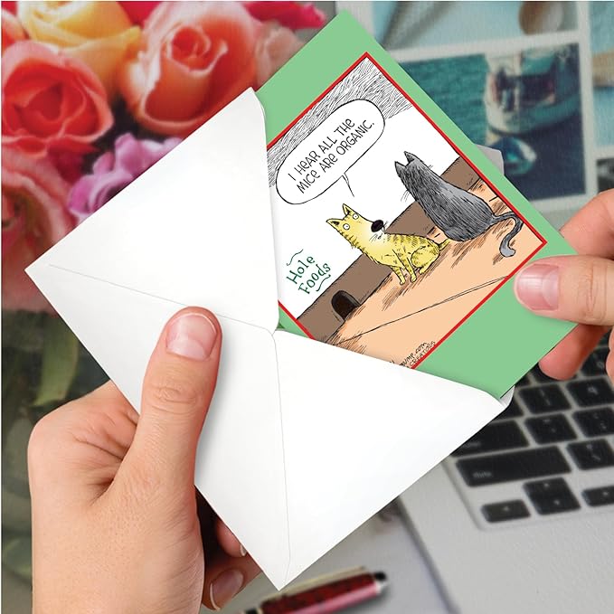 NobleWorks Funny Birthday Greeting Card with 5 x 7 Inch Envelope (1 Card) Bday Hole Foods C2684BDG-UA