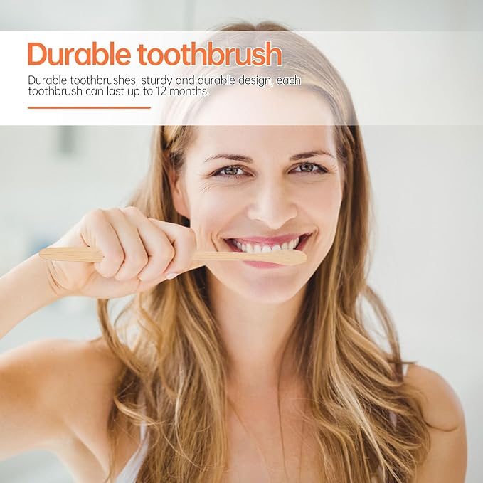 PartyKindom Supple Toothbrushes for Adults 20Pcs Pack, Small Head Soft Bristles, Natural Black and White Handles, Eco-Friendly Oral Care for Travel and Daily Use