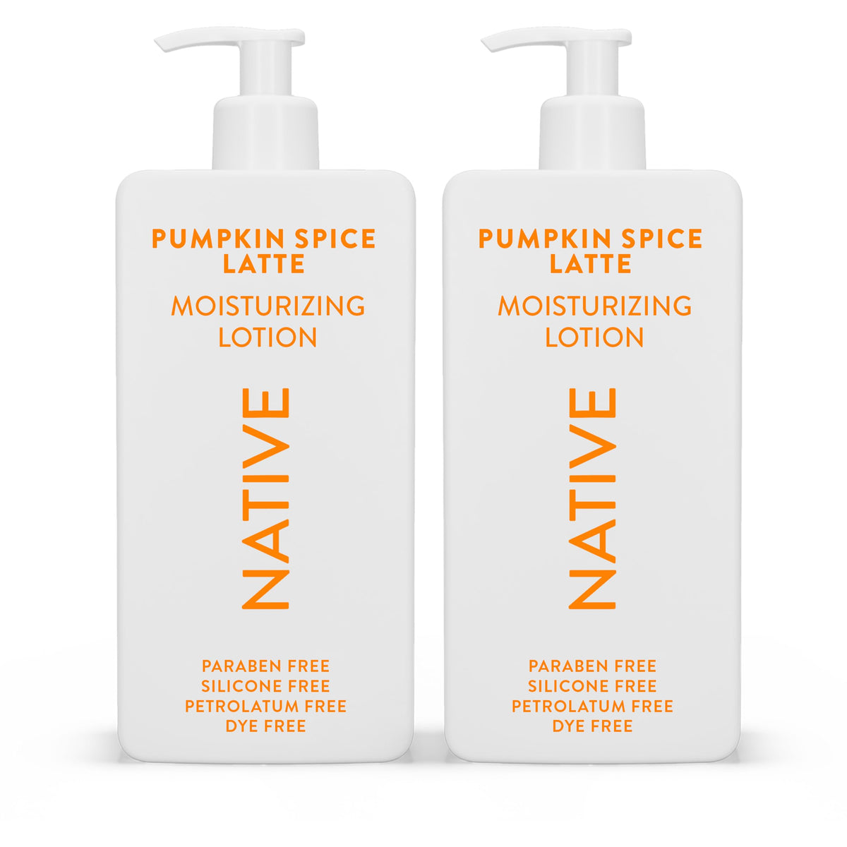 Native Body Lotion with Naturally Derived Ingredients - Pumpkin Spice Latte - Silicone, Paraben, & Dye Free Leaving Skin Soft and Hydrating | Fall Seasonal Scent Bundle, 16.5 oz - 2 Pk
