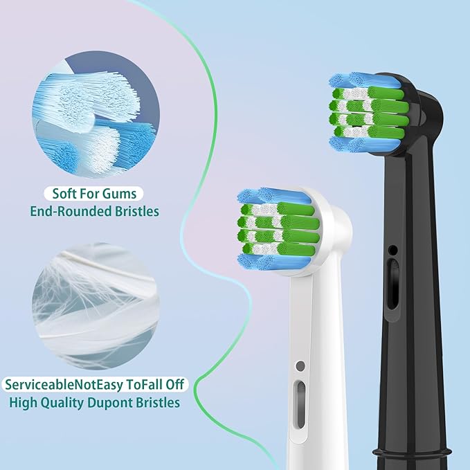 Replacement Toothbrush Heads Compatible with Oral B Braun,Electric Toothbrush Heads Brush Heads Refill for Oral B Pro 500 1000 1500,Genius, Smart Toothbrush