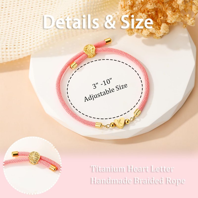 WEDDINEN Q Initial Bracelets for Girls Dainty Love Letter Bracelets for Teen Girls,Charm Teenage Name Bracelet Kids Tween Girl Women Jewelry Birthday Christmas Stocking Stuffers Gift for Girls