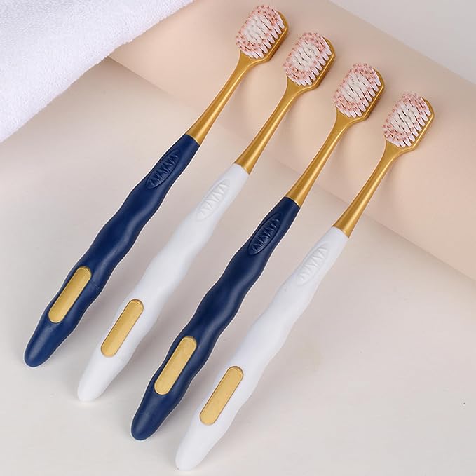 Soft Toothbrushes for Adults, Medium Manual Wider Head Tooth Brush, Good Cleaning Effect for Sensitive Teeth Oral Gum Recession (12 Pack)
