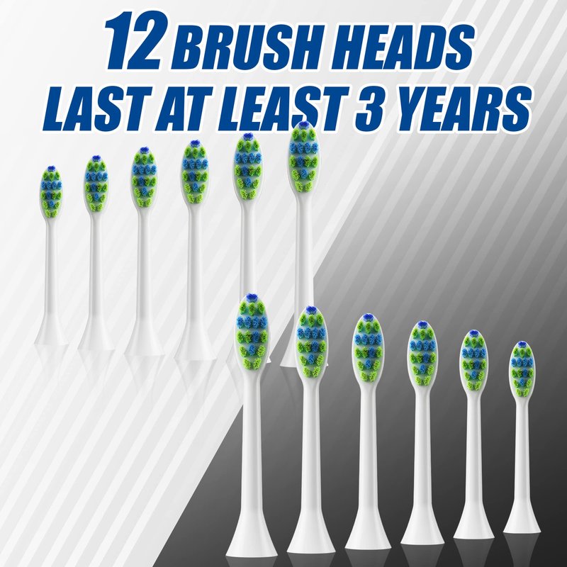 7AM2M Rechargeable Sonic Electric Toothbrush 2 Pack, Soft Toothbrushes for Adults and Kids with 12 Brush Heads, IPX7 One Charge Use for 90 Days, 5 Modes with 2 Minutes Build in Smart Timer