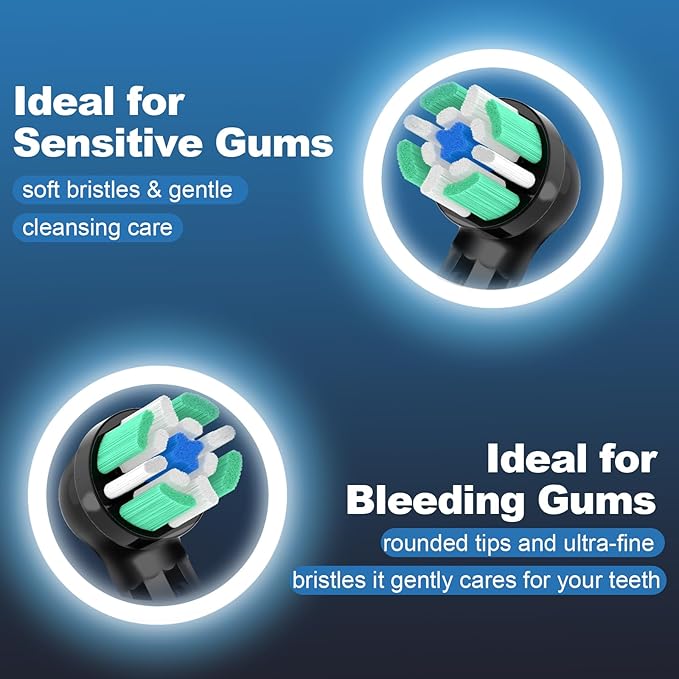 10 Pcs IO Replacement Heads Compatible with Oral B IO 2/3/4/5/6/7/8/9/10 Series Electric Toothbrush, Brush Heads Compatible with Oral B IO for Teeth Cleaning and Gum Protection (Black)