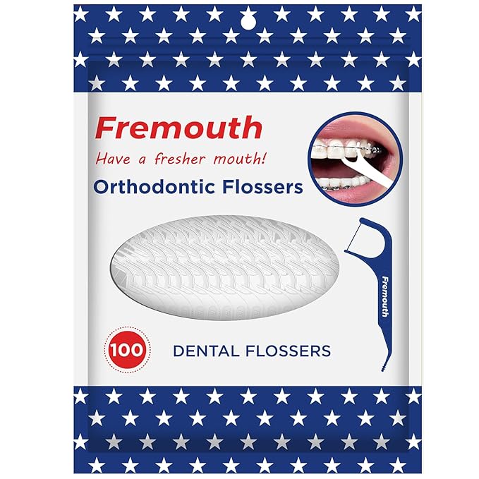 3-in-1 Braces Flossers - Orthodontic Dental Floss Picks, 100 Count (Pack of 1)