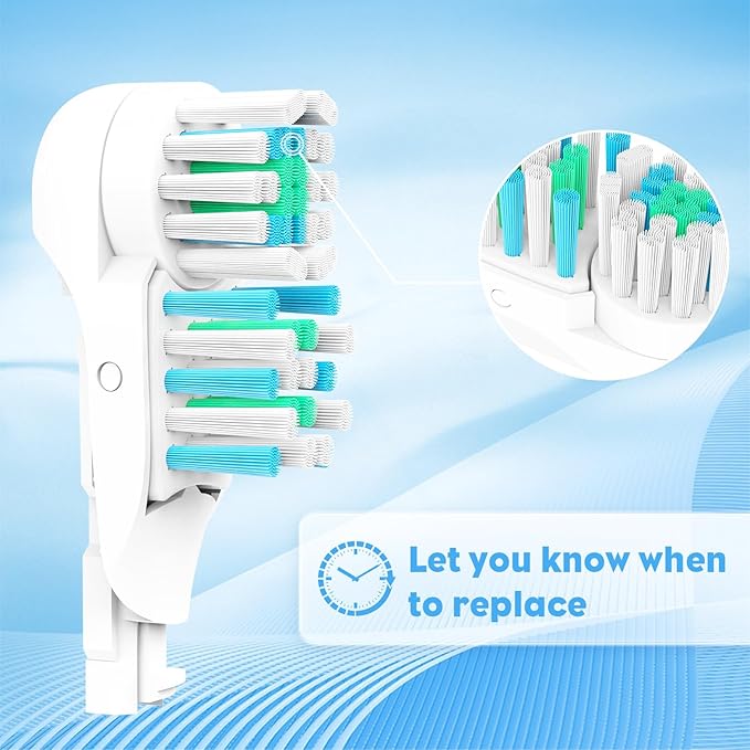 4/8/16 Pcs Electric Toothbrush Replacement Heads Sensitive Dual Clean Rotating Sets Fit for Braun Oral B Cross Action Power 4732 3733 4734 (16)