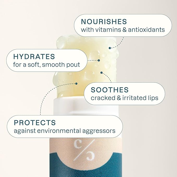 Cliganic Organic Lip Balm Set (6 Flavors) - 100% Natural Hydrating, Moisturizing for Dry Cracked Lips, for Men & Women