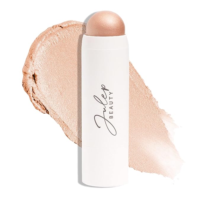 Julep Skip The Brush Cream to Powder Highlighter Stick- Sheer Glow - Blendable and Buildable Color - 2-in-1 Makeup Stick