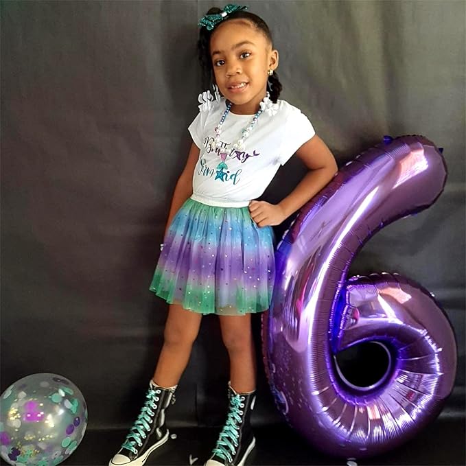 Purple 21st Birthday Balloons for Her, 40In Purple Mylar Foil Number 21 Balloons for Girls, Birthday Party Balloons Numbers 2 and 1 for Women 12th 21st Anniversary Decorations Supplies