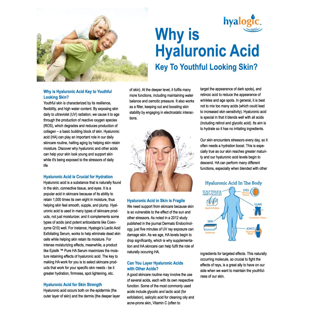 Hyalogic Episilk Hyaluronic Acid Skin Perfecting Lotion - Hydrating Face Moisturizer to Regulate Skin Oiliness - Hyaluronic Acid Moisturizer with Argan Oil Fl 1 Oz