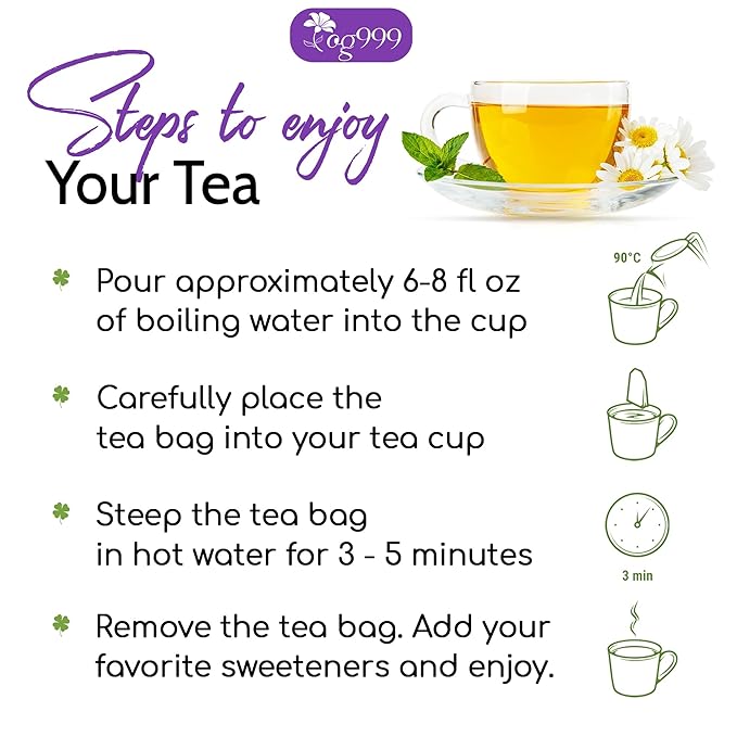 TOG999, Premium 60 Lavender Flower Tea Bags, 100% Natural & Pure. Loose Flower Lavender Herbal Tea. No Sugar, No Caffeine, No Gluten, Vegan.
