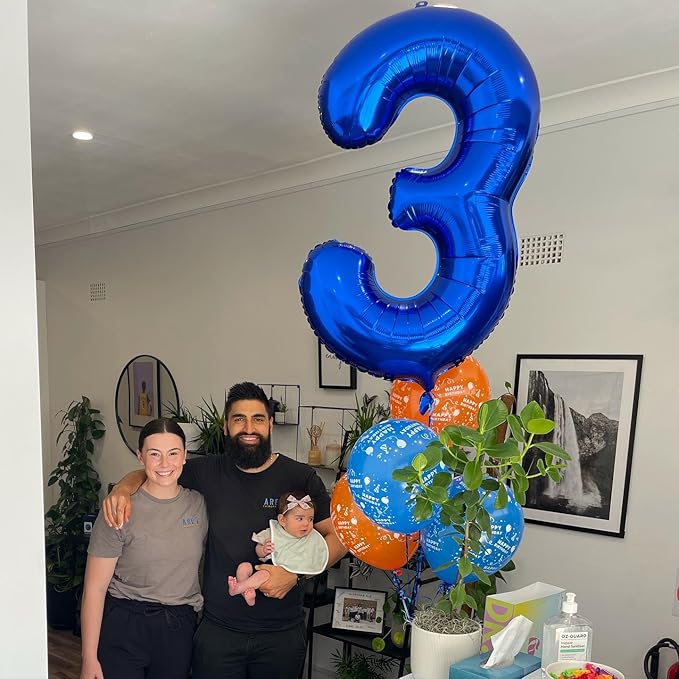 13 Balloon Number, Metallic Blue Number 13th 31th Birthday Balloons 40 Inch, 13 or 31 Years Old Metallic Blue Birthday Decorations for Boys Girls, 13th Anniversary Decorations