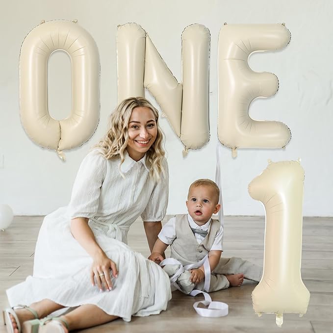 Biapian 40 Inch Giant Cream X Foil Balloons - Big Single Alphabet A-Z, Helium for Birthday, Baby Shower, Wedding, Anniversary Party Decoration