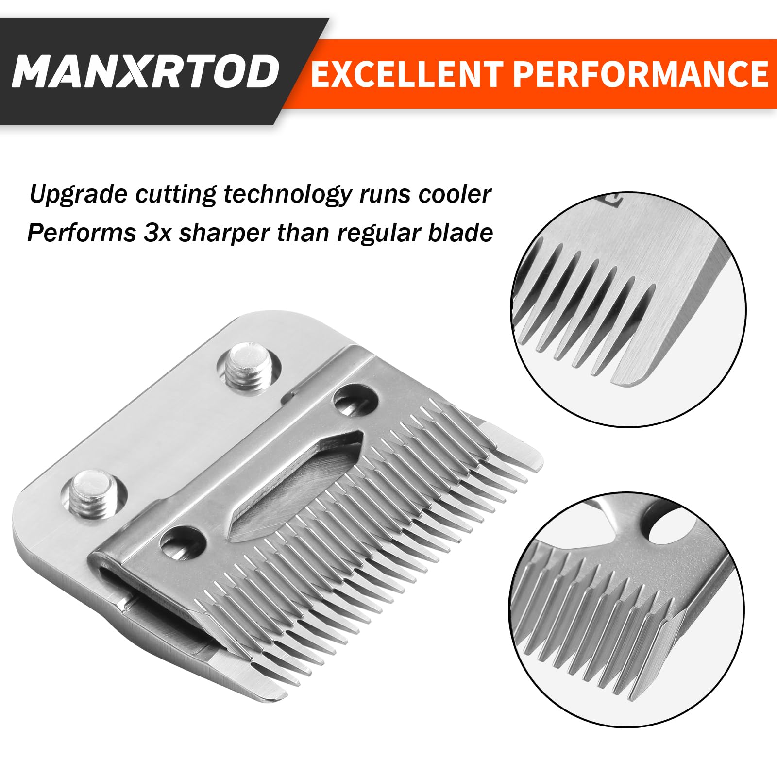 FX8010J Replacement Fade Clipper Blade Fits for BaBylissPRO FX870, FX890, FX825, FX673 Models, Stainless Steel Replacement Blade Compatible with Babyliss Clipper Blades, Silver