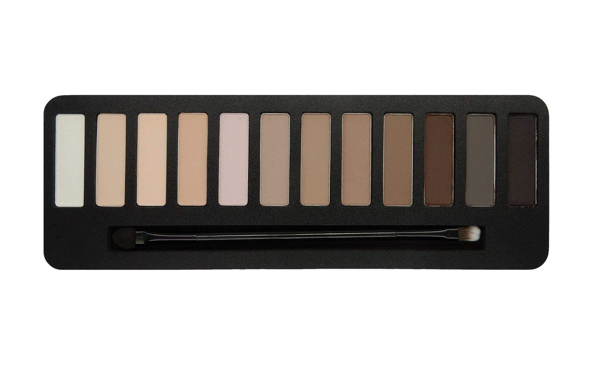 W7 Mighty Mattes Eyeshadow Palette - 12 Nude Shades