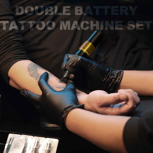 Tattoo Gun,Solong Tattoo Gun Kit Professional 2 Batteries 7 Strokes Wireless Tattoo Kit 6500Rpm Brushless Motor Digital LED Display Tattoo Machine with 20Pcs Tattoo Needles for Artists SL-TK0002-9
